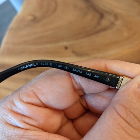 Chanel Black White 5225 Q Cc Logo Leather Quilted Cat Eye - Picture 7 of 10